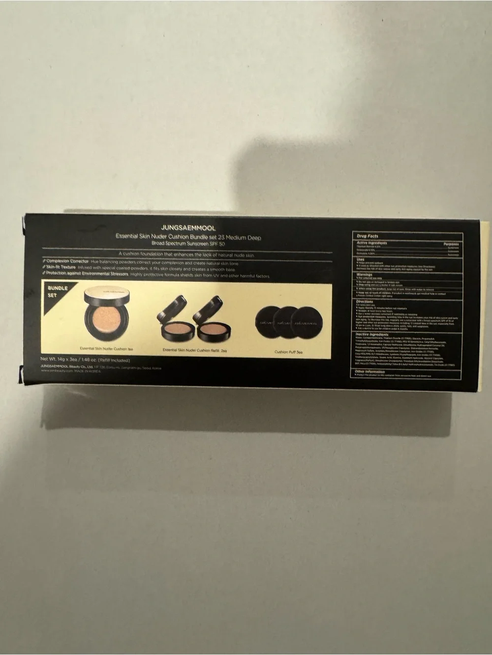 Jung Saem Mool Essential Skin Nuder Cushion Set in shade 23 Medium Deep